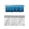 thumbnail image 4 of Valances for Windows Blue Sea Rod Pocket Cafe Window Treatments Valance Curtains for Kitchen Bathroom Laundry Basement Windows 54"x18", 4 of 9