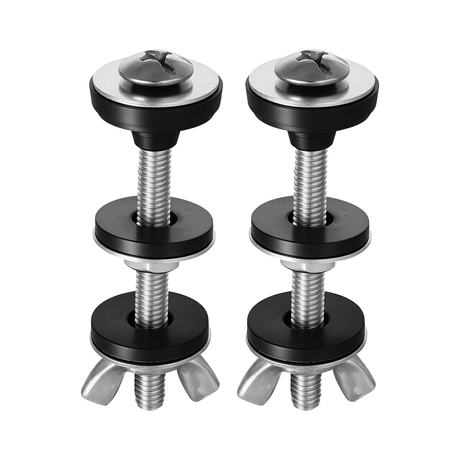 304 Stainless Steel Toilet Bolts Set Rust Resistant, Heavy Duty Toilet Seat & Tank Mounting Hardware, Premium Metal Bolts for Bathroom Toilet Repair