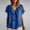 Blue, variant on Womens Ruffle Short Sleeve T Shirts Loose Casual Button Shirts Loose Flowy Summer Boho Blouses Solid Color Flutter Beach Vacation Tops