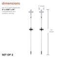 thumbnail image 3 of Alpine Corporation 34" Outdoor Solar Cross LED Light Pathway Stakes, Set of 2, White/Black, 3 of 12