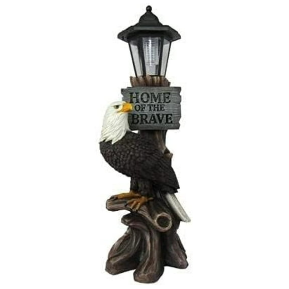 Solar American Bald Eagle Statue with Solar Light-EA