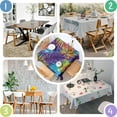 thumbnail image 4 of Colorful Tropical Leaf Pattern Square Tablecloth,Waterproof Square Table Cover,Wipeable Spillproof Washable Table Cover for Home Kitchen Party Decor 42"X42"(107x107cm), 4 of 6