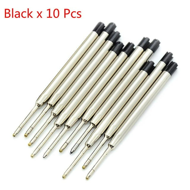 10 Pcs Blue Ink Parker Style Standard 1.0mm Ballpoint Pen Refills Nib Medium