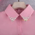 thumbnail image 3 of LoudSung Fake Collar Detachable Half Shirt Blouse False Collar Sets Elegant Diamond Pure Color Crystal Dickey Collar for Women Girls 3PCS, 3 of 8