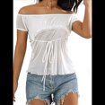 thumbnail image 2 of Camisetas de Estilo Grunge Y2K con Cuello Cuadrado Transparente y Retazos de Encaje para Mujer, Ropa Estética Gótica Vintage M, 2 of 10