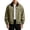 Green, variant on Cotton Jacket for Men Cargo Retro Turndown Collar Top Full Zip Long Sleeve Loose Casual Outerwear