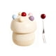 thumbnail image 2 of Set de portatenedores de fruta con champiñones – El soporte cerámico incluye 6 tenedores de acero inoxidable, adorno decorativo de cocina y accesorio para servir postres y snacks, 2 of 6