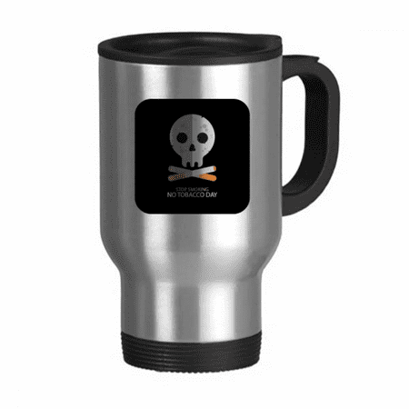 

Logo Cartoon l Stop Smoking Travel Mug Flip Lid Stainless Steel Cup Car Tumbler Thermos