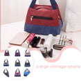 thumbnail image 4 of Women Lunch Box Handbags Canvas Fashion Bags Cosmetics Container Large Capacity Mommy Small Bag Color Matching for Camping Light gray, 4 of 10