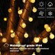 thumbnail image 4 of Cadena de luz solar de 9,5 m, 50 bolas de bombilla LED, luces de vacaciones, luces decorativas de jardín para acampar al aire libre Zhivalor BST3046964-1, 4 of 6