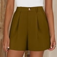 thumbnail image 6 of TFEOQRY Womens Casual Dressy Shorts Back Elastic Waist Loose Wide Leg Shorts with Pockets, 6 of 9