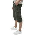 thumbnail image 4 of X RAY JEANS Mens Belted 18" Inseam Below Knee Long Cargo Shorts, Charcoal, 44, 4 of 9