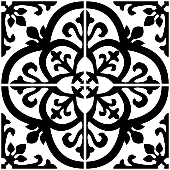 InHome Avignon 10 in. x 10 in. Peel and Stick Resin Backsplash Tiles (4-Pack)