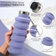 thumbnail image 5 of Botella de agua plegable de silicona sin BPA, ideal para viajes, fitness, senderismo, camping y ciclismo. 500 ml., 5 of 5
