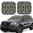 thumbnail image 1 of Bingfone Dollar Windshield Sun Shade 2-Piece Foldable Car Front Window Sunshade for Most Sedans SUV Truck-Large, 1 of 6