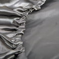 thumbnail image 3 of Lorviah Satin Fitted Crib Sheet for Standard Crib & Toddler Mattress - 28"x52" - Soft Smooth, Gray, 3 of 5