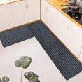 thumbnail image 4 of Tapis d'Évier avant, Ensemble de 2 Tapis de Cuisine Antidérapants, Design Rainuré, Entrée Absorbante, 4 of 4