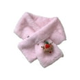 thumbnail image 2 of AuroraX Plush Christmas Scarf Pink Warm Thick Fur Scarf Soft Classic Luxurious Knit Fleece Cute Wrap for Women Cold Weather, 2 of 6