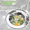 thumbnail image 4 of 3PCS Kitchen Sink Drain Strainer,4.4 Inch Stainless Steel Sink Drain Strainer for Basin Floor Drain,Mesh Basket Food Catcher for Kitchen,Heavy Duty Drain Filter for Laundry Bathroom, 4 of 7