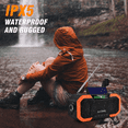 GOXAWEE Emergency Weather Radio, 5000mAh Solar Hand Crank Radio, BLUETOOTH/AM/FM/TF/NOAA Weather Alert Portable Radio with 5 Ways Powered, Outdoor Camping Hiking Radio
