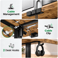 thumbnail image 6 of CHITOOMA 48" x 24" Electric Standing Desk，4 Memory Preset Height Adjustable Sit Stand up Desk with Headphone Hook for Office，Rustic Brown, 6 of 9