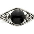 thumbnail image 5 of Sterling Silver Antiqued Black Agate Ring (Size 7) Made In Thailand qr1067-7, 5 of 5