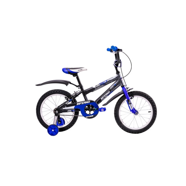 Bicicleta Infantil Unibike rodada 16 con ruedas de entrenamiento Azul 16