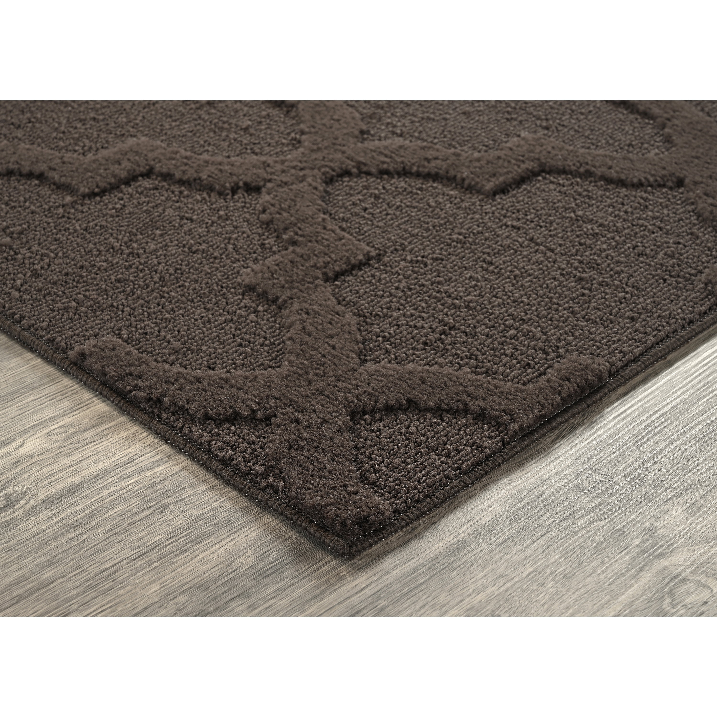 Garland Rug Quatro Polypropylene Mocha Indoor Runner Rug, 3' x 8'
