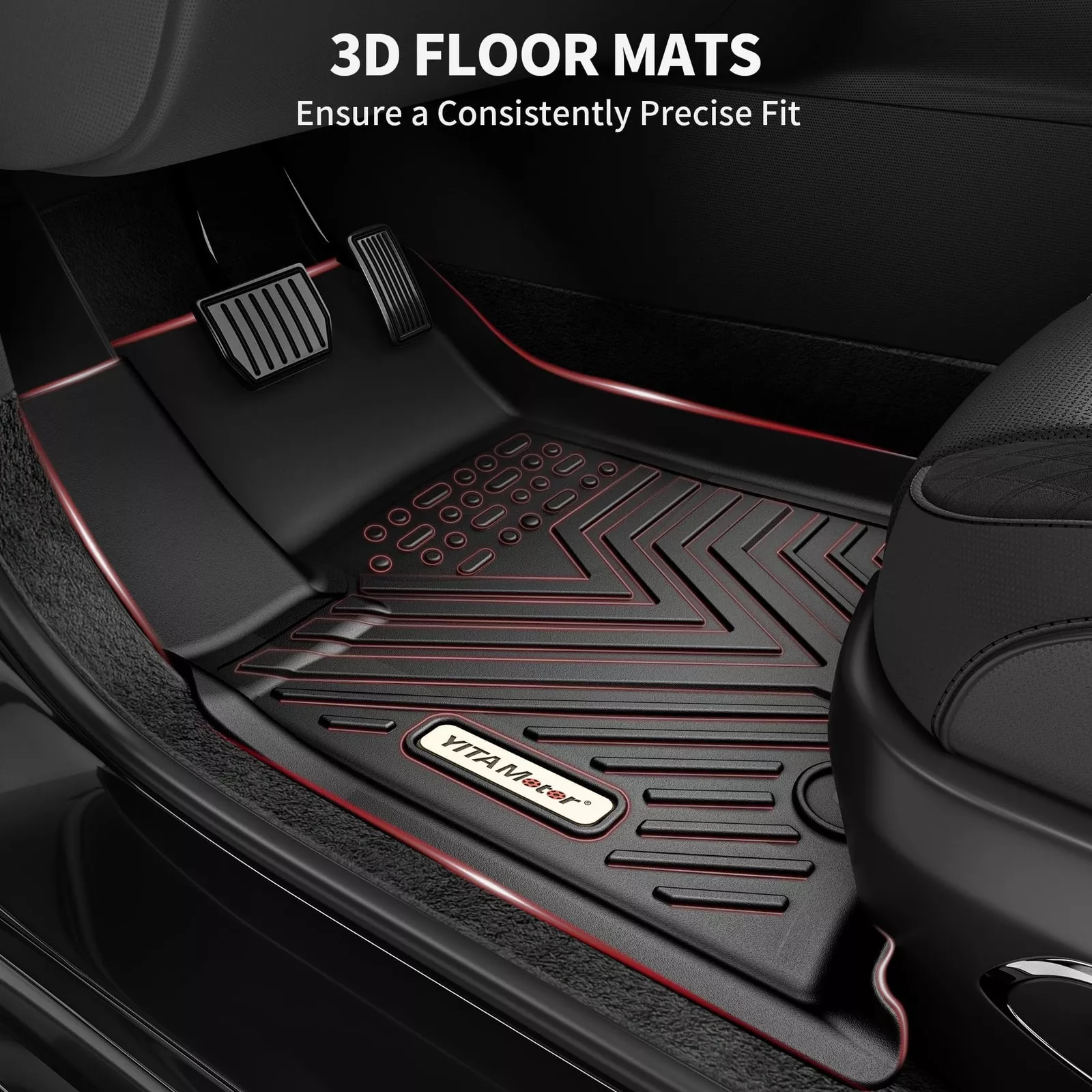 RVNI Floor Mats for 2025-2020 Toyota Corolla Front & 2nd 2 Row Seat & Cargo Liners All Weather TPE Corolla Floor Liners and Trunk Mat