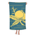 thumbnail image 1 of Serviette de Bain en Coton Doux avec Motif de Pêche Jaune, 1 of 4