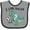 Heather and Black, variant on Inktastic I Love Soccer-Dinosaur in Blue Boys or Girls Baby Bib