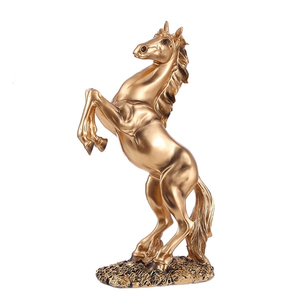 Figura de caballo simulada que trae buena suerte y riqueza. Estatua de resina de caballo. Decoración Feng Shui. Adorno de escritorio para el hogar y la oficina. Regalo del Año del Caballo.