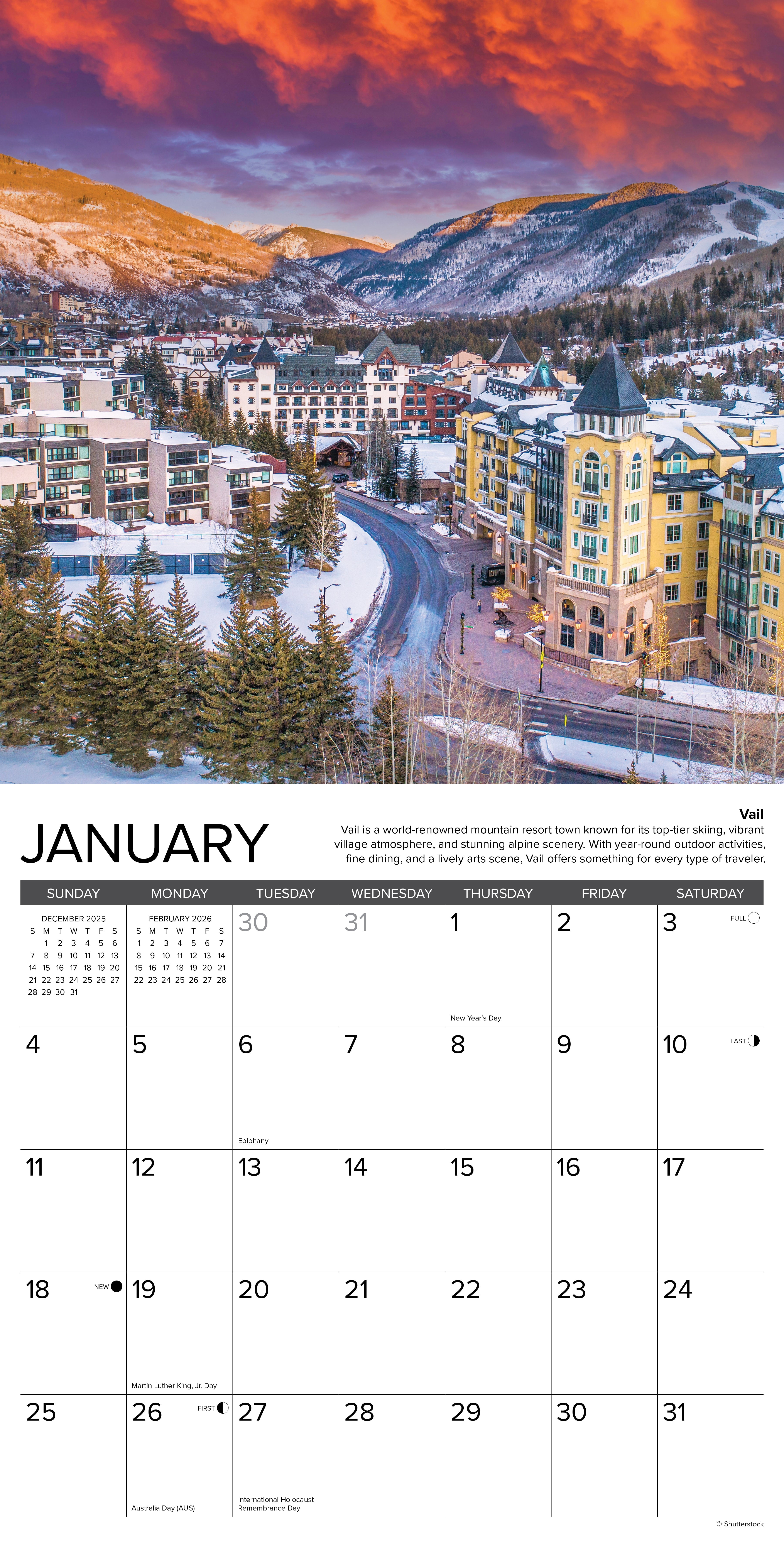 Colorado 2026 Wall Calendar, (Paperback)