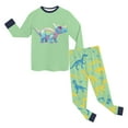 thumbnail image 5 of Hessimy Toddler Boys Girls Spring Summer Cute Pattern Print 2Pcs Long Sleeve Soft Sleepwear Pants Pajamas Set, Infant Casual Set(Light Green,5-6 Years), 5 of 5