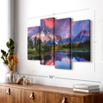 thumbnail image 2 of Elephant Stock - Grand Teton Daylight Wall Art - Horizontal Multi Panel - 4 Piece Living Room Wall Decor - Photography Nature Canvas Print - Blue and Pink Decor - 43" x 27", 2 of 5