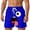 Dark Blue, variant on Mens Casual Shorts Funny Cartoon Face Print Short Pants with Drawstring Breathable Summer Board Shorts for Men Black L