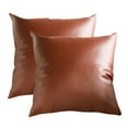 thumbnail image 1 of GDDTOY 2pc Faux Leather Cushion Covers Throw Pillowcase Sofa Home Decor Solid Color Dolls, 1 of 1