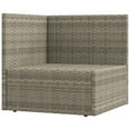 thumbnail image 3 of vidaXL 5 Piece Patio Lounge Set with Cushions Gray Poly Rattan, 3 of 9