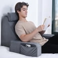thumbnail image 1 of Almohada de lectura ENITYA para cama y sentado con reposacabezas y reposabrazos, 1 of 7