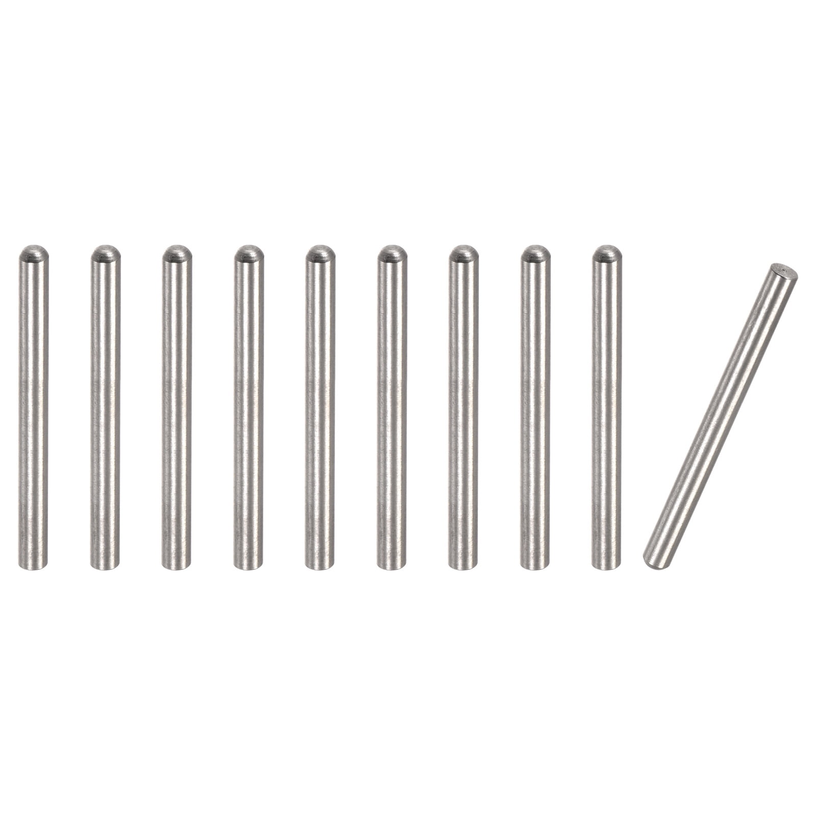 3x35mm Dowel Pins, 10 Pack Round Head Flat Chamfered End Dowel Pin