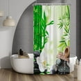 thumbnail image 2 of Zen Spa Shower Curtain Green Bamboo Pebble Stream Relaxing Meditation Shower Curtains Decorative for Bathroom Waterproof Fabric Shower Curtain with Hooks 36x72 Inches, 2 of 6