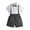 Gray, variant on Fesfesfes Boys 2 Piece Outfits Size 10-12 Boys Gentlemen's Clothing Summer Short Sleeve Top Bib Shorts Tie Four-piece Set 1-2 Years