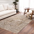 thumbnail image 6 of BoutiqueRugs Yamir Farmhouse Runner Rug - Machine Washable - Outdoor Safe - Dark Brown, Sage Green - 2'7" x 7'3" Runner, 6 of 18