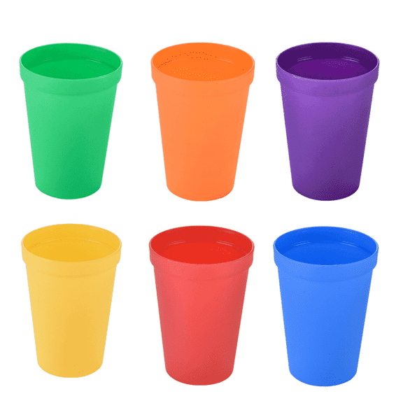12 Stackable Toy Cups,Funny Water Battle Set,Portable Rainbow Suit Cup,Unbreakable Drinking Glasses,Unbreakable Plastic Cups,Reusable Juice Tumblers,for Home School Party