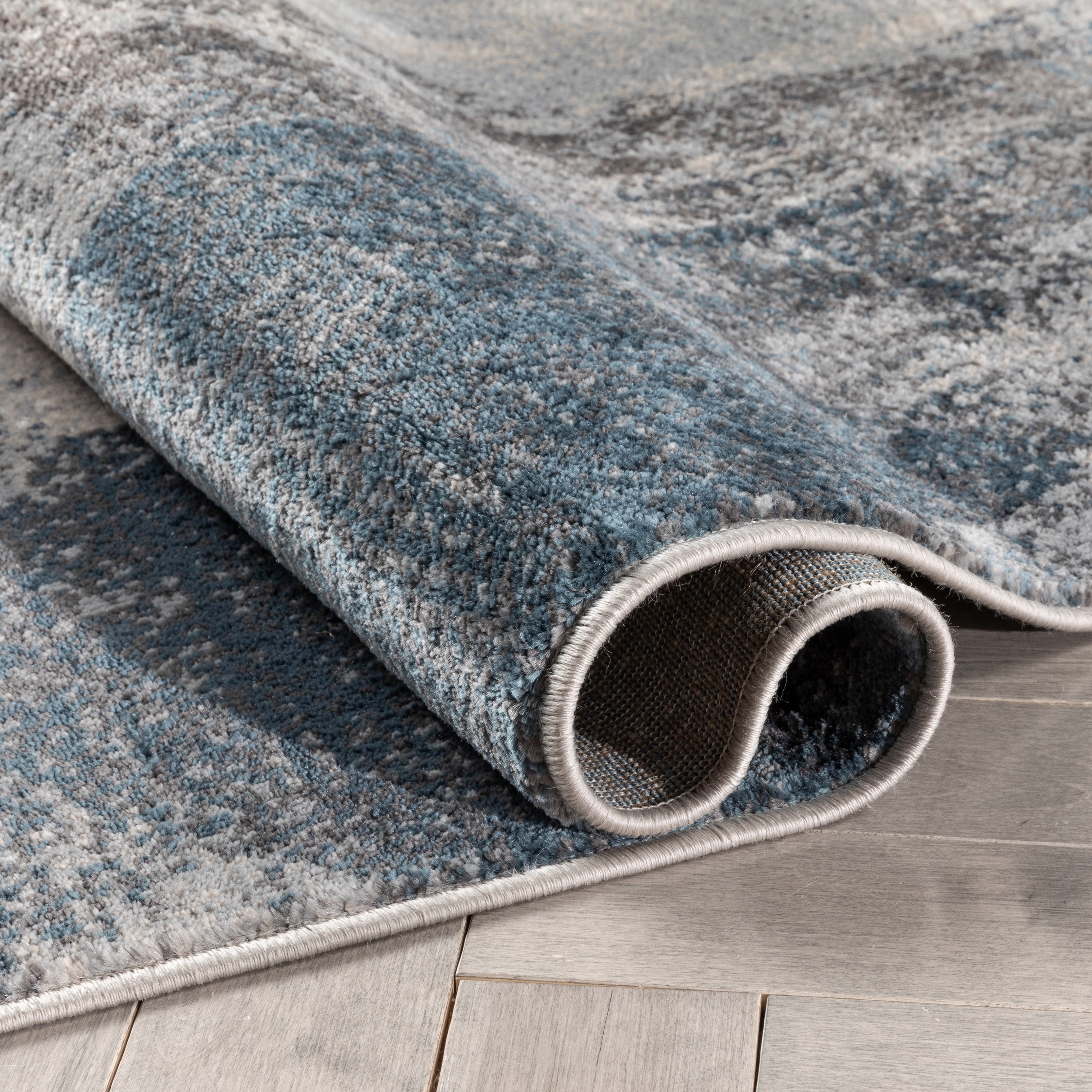 Well Woven Verity Abstract Area Rug, 9.25' x 12.5', Eclectic Geometric Pattern, Soft, Glam Pile, Distressed Design & Modern Color Palette