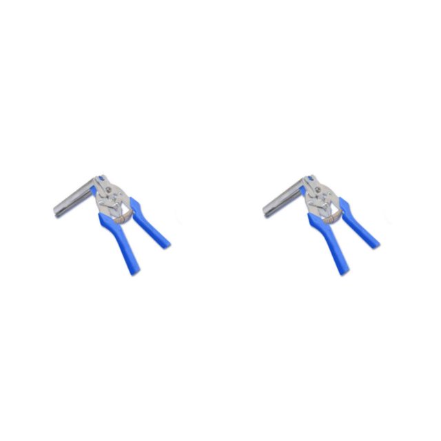 Riwesomey Alicates para jaulas, instalador de jaulas para pájaros, abrazadera para gallinero, acero inoxidable resistente al desgaste, clavos de Type2 NO2