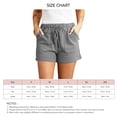 thumbnail image 6 of Women Shorts High Waist Elastic Pants Drawstring Pure Color Shorts Summer Casual Pants Gery XXL, 6 of 6