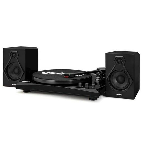 Gemini TT-900BB Tourne-Disque pour Disque Vinyle avec Bluetooth et Doubles Haut-Parleurs Stéréo, Noir