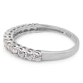 thumbnail image 4 of AFFY 0.50CT Moissanite Diamond Half Eternity Band Ring for Women 14K White Gold over Silver-9.5, 4 of 8