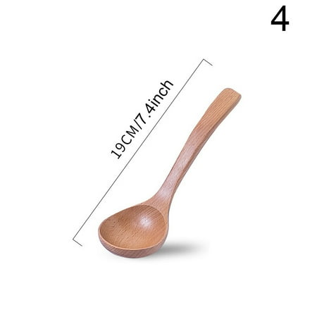 

Journey Wooden Soup Spoon High Temperature Resistant with Long Handle Scoop Kitchen Supplies(4#)